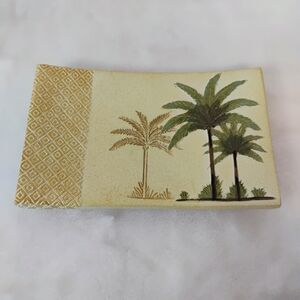 Palm Tree Soap Holder Dish Beth Yarborough Island Theme‎ Bathroom Decor Tropical